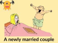 JOKE FUNNY:A Newly Married Couple Are In Bed